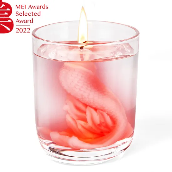 Personalização de amostra com padrão de rena de metal feito à mão e velas perfumadas em jarra de vidro para o dia de Natal, cera de soja de 63,6 onças, 360 horas de longa duração