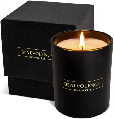 Amazon Hot Sales 8 onças Chakra Balance velas perfumadas para casa com quartzo ametista