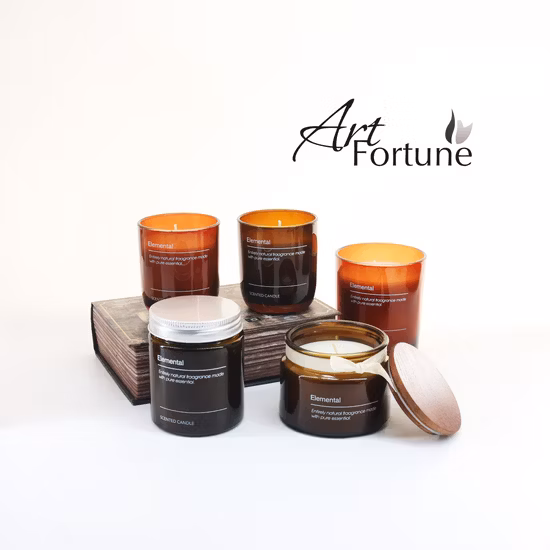 Amazon Hot Sales 8 onças Chakra Balance velas perfumadas para casa com quartzo ametista